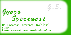 gyozo szerencsi business card